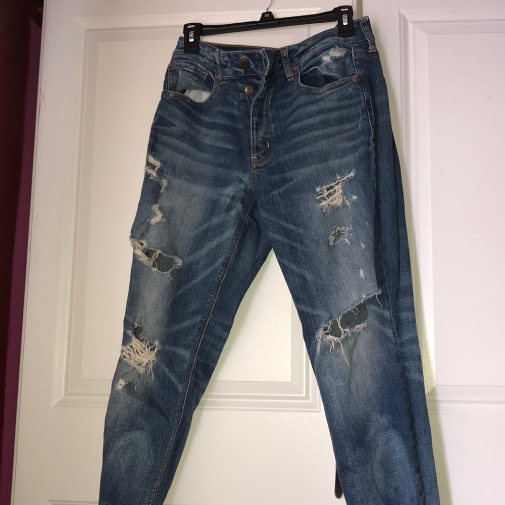 Distressed jeans